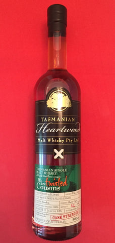 Heartwood We Are Twisted Cousins ex-Lark Cask Strength Tasmanian Single Malt Whisky - Historic