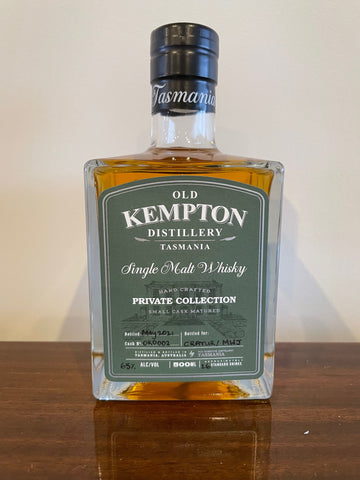 Old Kempton Private Collection Cask No OKD 002 Cask Strength Tasmanian Single Malt Whisky Special Bottling #9 by MyWhiskyJourneys - Current
