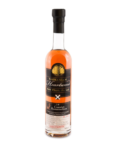 Heartwood Convict Resurrection 14 Years Old ex-Sullivans Cove Cask Strength Tasmanian Malt Whisky - Historic