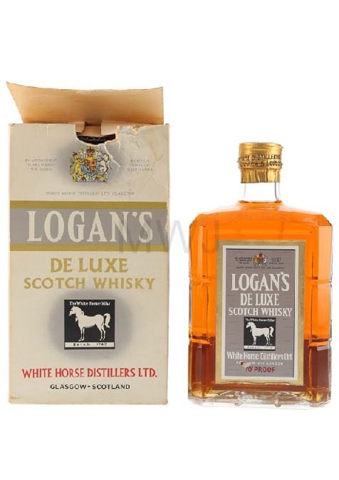 White Horse - Logan's De Luxe 70 Proof 1960's Scotch Whisky