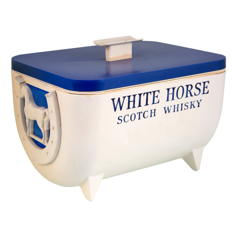 White Horse Rectangular Plastic Retro Ice Bucket