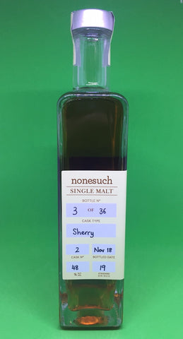 Nonesuch Cask 2 First Release ex Sherry Tasmanian Made Single Malt Whisky - Historic