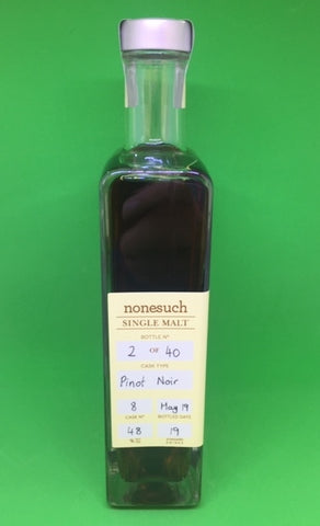 Nonesuch Cask 8 ex Pinot Noir Tasmanian Made Single Malt Whisky - Historic