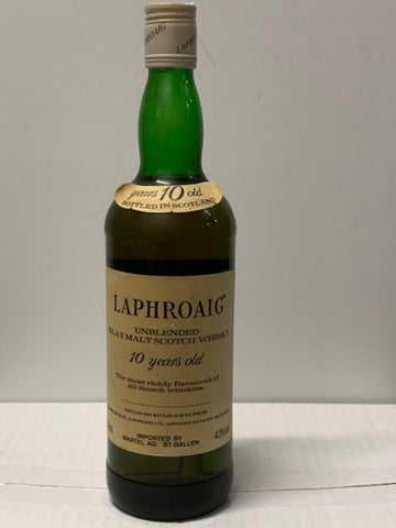 Laphroaig 1970’s 10 Year Old Unblended Single Malt Whisky