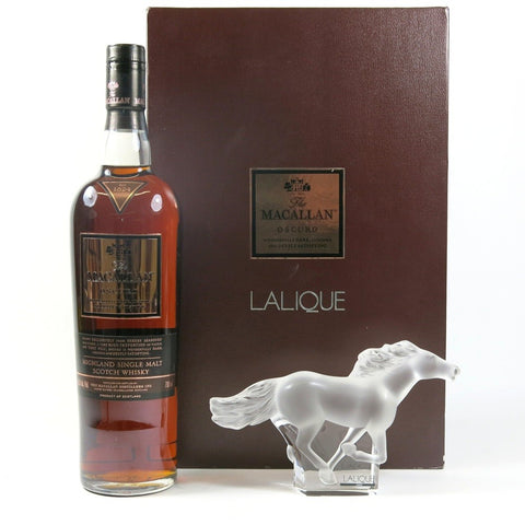 Macallan Oscuro with Lalique Kazak Horse