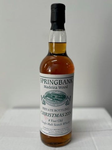 Springbank 8 Year Old Madeira Wood bottled Christmas 2004