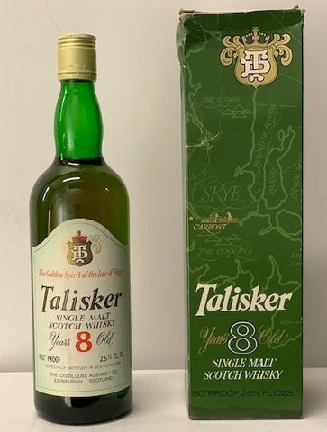 Talisker 8 Year Old 1970s Highland Malt Whisky (located in Australia)