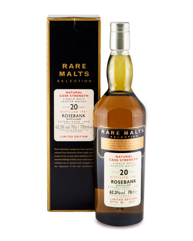 Rosebank 1981 20 Years Old Rare Malts