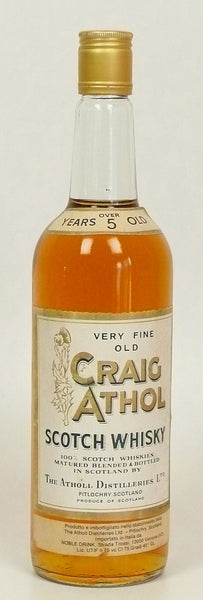 Craig Athol 5 Years Old Very Fine Old Scotch Whisky 1970’s