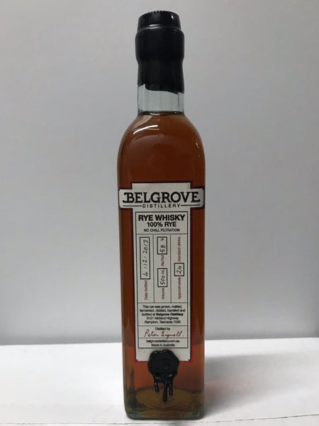 Belgrove 100% Cask Strength Rye Whisky 2013