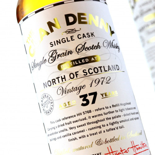North of Scotland 1972 37 Years Old Single Grain Whisky by Clan Denny