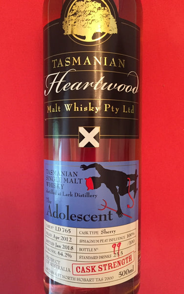 Heartwood The Adolescent Lark ex-Sherry Cask Strength Tasmanian Vatted Malt Whisky - Historic