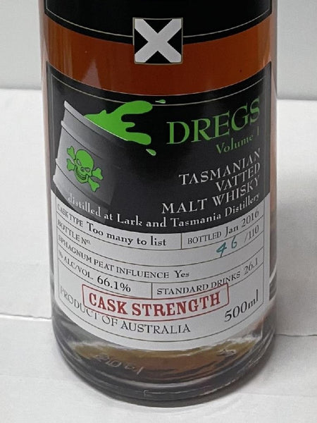 Heartwood DREGS Volume 1 Cask Strength Tasmanian Vatted Malt Whisky - Historic