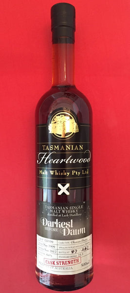 Heartwood Darkest Before Dawn Lark ex-Oloroso Sherry Cask Strength Tasmanian Malt Whisky – Historic