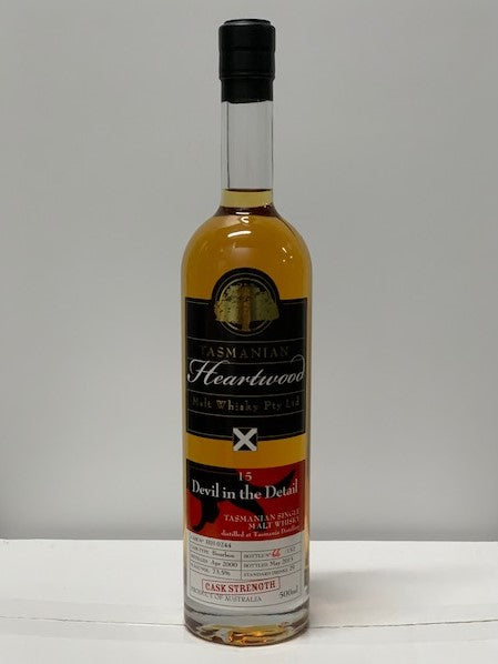 Heartwood Devil in the Detail Single Cask 15 Year Old Tasmanian Malt Whisky