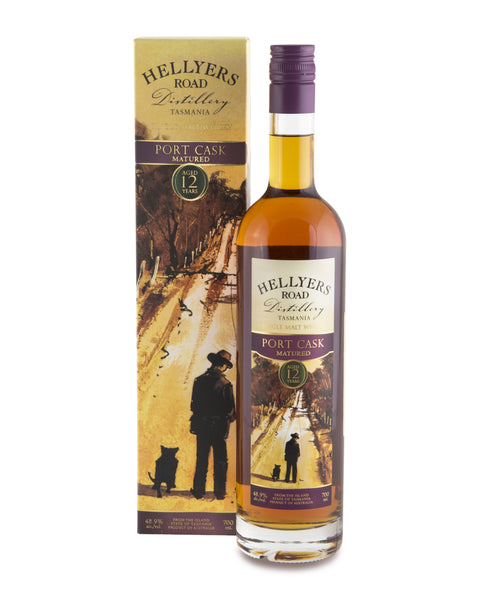 Hellyers Road Port Cask Matured Aged 12 Years Tasmanian Single Malt Whisky - Historic