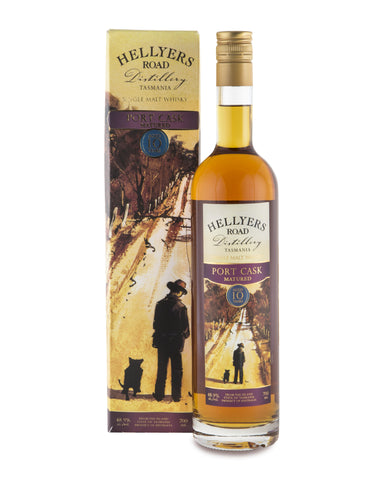 Hellyers Road Port Cask Matured Aged 10 Years Tasmanian Single Malt Whisky - Historic