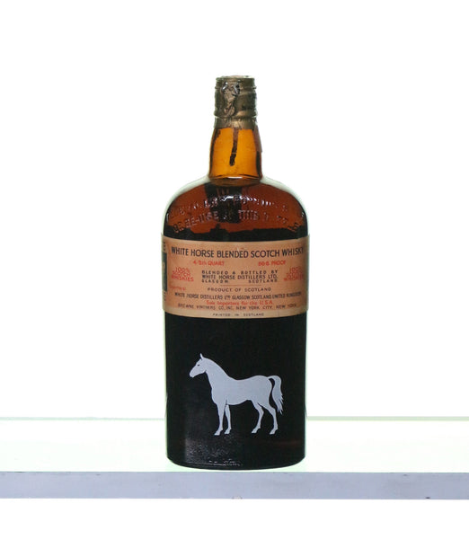 White Horse Cellar Blended Scotch Whisky Flat Bottle Early 1940s