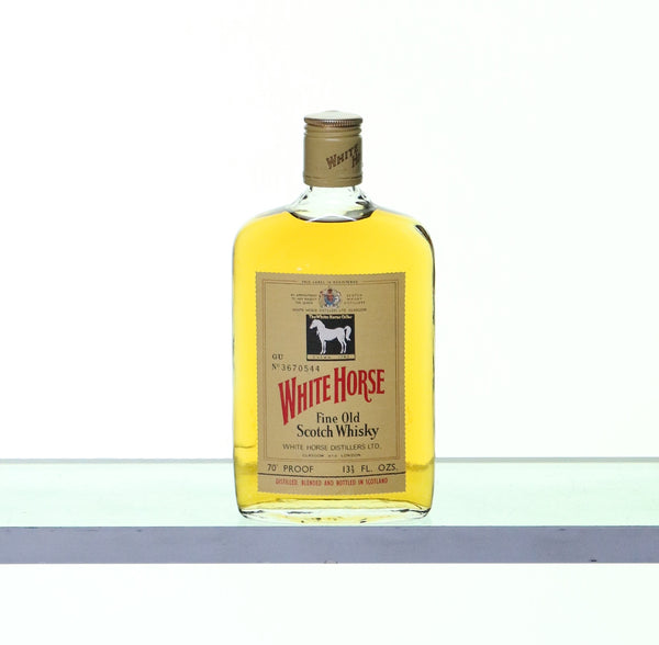 White Horse Half Bottle 13 1/3 fl oz 1970s