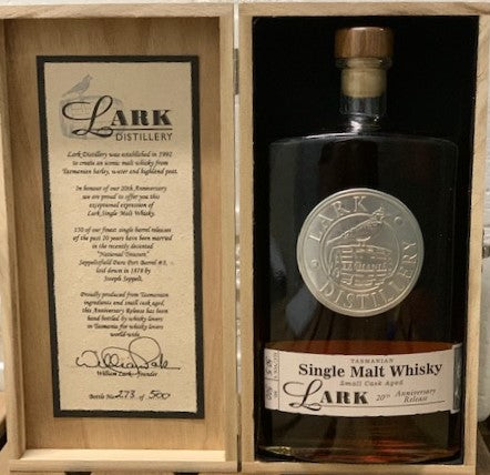 Lark Twentieth Anniversary Release Para Port Barrel #1 Small Cask Aged Tasmanian Malt Whisky