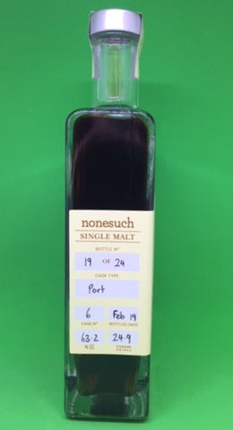 Nonesuch Cask 6 ex Port Cask Strength Tasmanian Made Single Malt Whisky - Historic