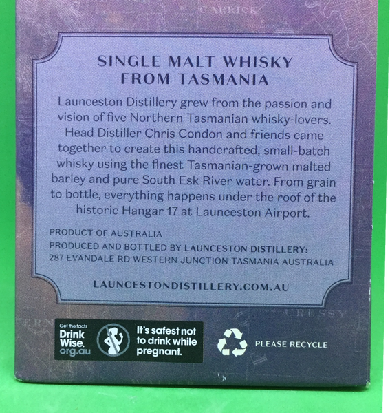 Launceston Private Sherry Barrel No 05/2016 Cask Strength Tasmanian Single Malt Whisky MyWhiskyJourneys Special Bottling # 7