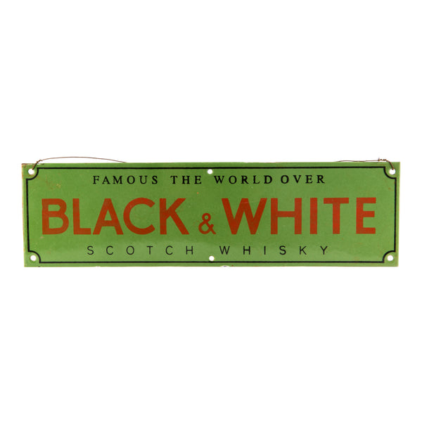 James Buchanan ‘Black & White’ Metal Bar Sign 1920s