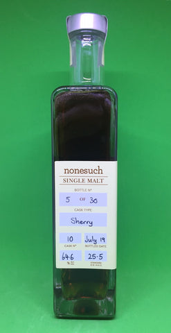 Nonesuch Cask 10 Cask Strength ex Sherry Cask Tasmanian Single Malt Whisky – Historic
