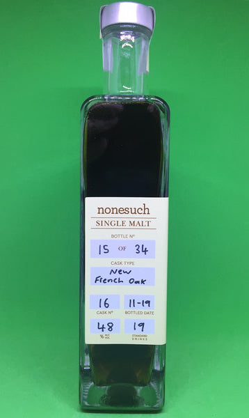 Nonesuch Cask 16 First Release ex New French Oak Tasmanian Single Malt Whisky – Historic