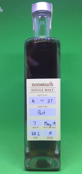 Nonesuch Cask 7 ex Port Tasmanian Made Single Malt Whisky – Historic