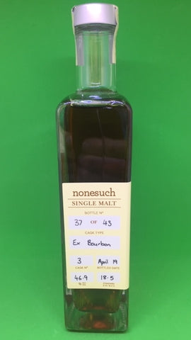 Nonesuch Cask 3 ex Bourbon Tasmanian Made Single Malt Whisky - Historic
