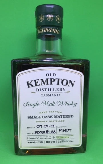 Old Kempton Cask No RD 031 Pinot Cask Matured Tasmanian Single Malt Whisky- Historic