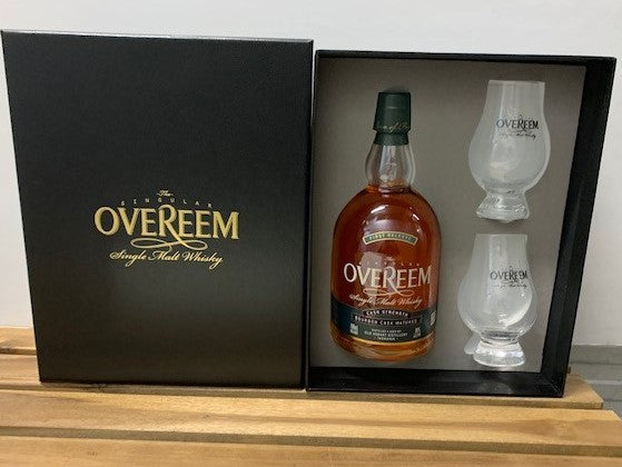 Overeem Bourbon Cask Strength 60% First Release Tasmanian Single Malt Whisky Presentation with 2 Glasses OHD-066