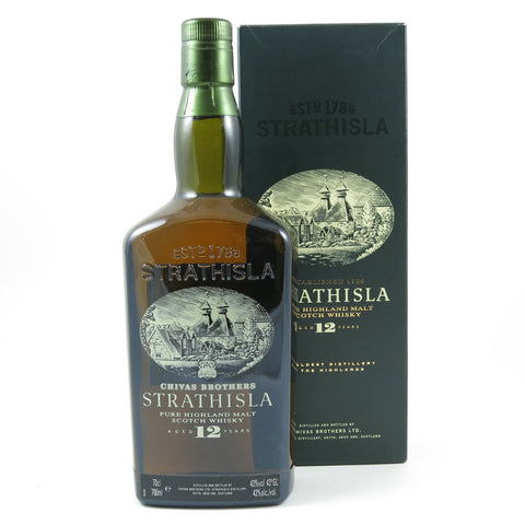 Strathisla Aged 12 Years Pure Highland Malt Scotch Whisky old label