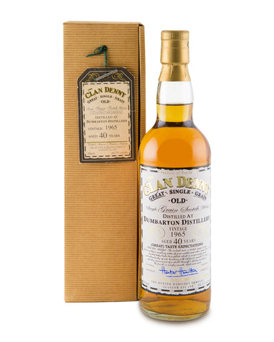 Dumbarton 1965 40 Years Old Single Grain Whisky by Clan Denny