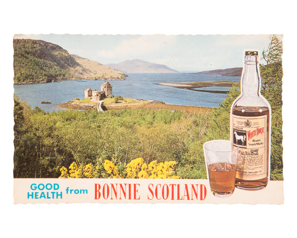 White Horse "Bonnie Scotland" Advertising Postcard