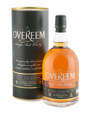 Overeem 2016 Sherry Cask Matured 43% Tasmanian Single Malt Whisky OHD-090 - Historic
